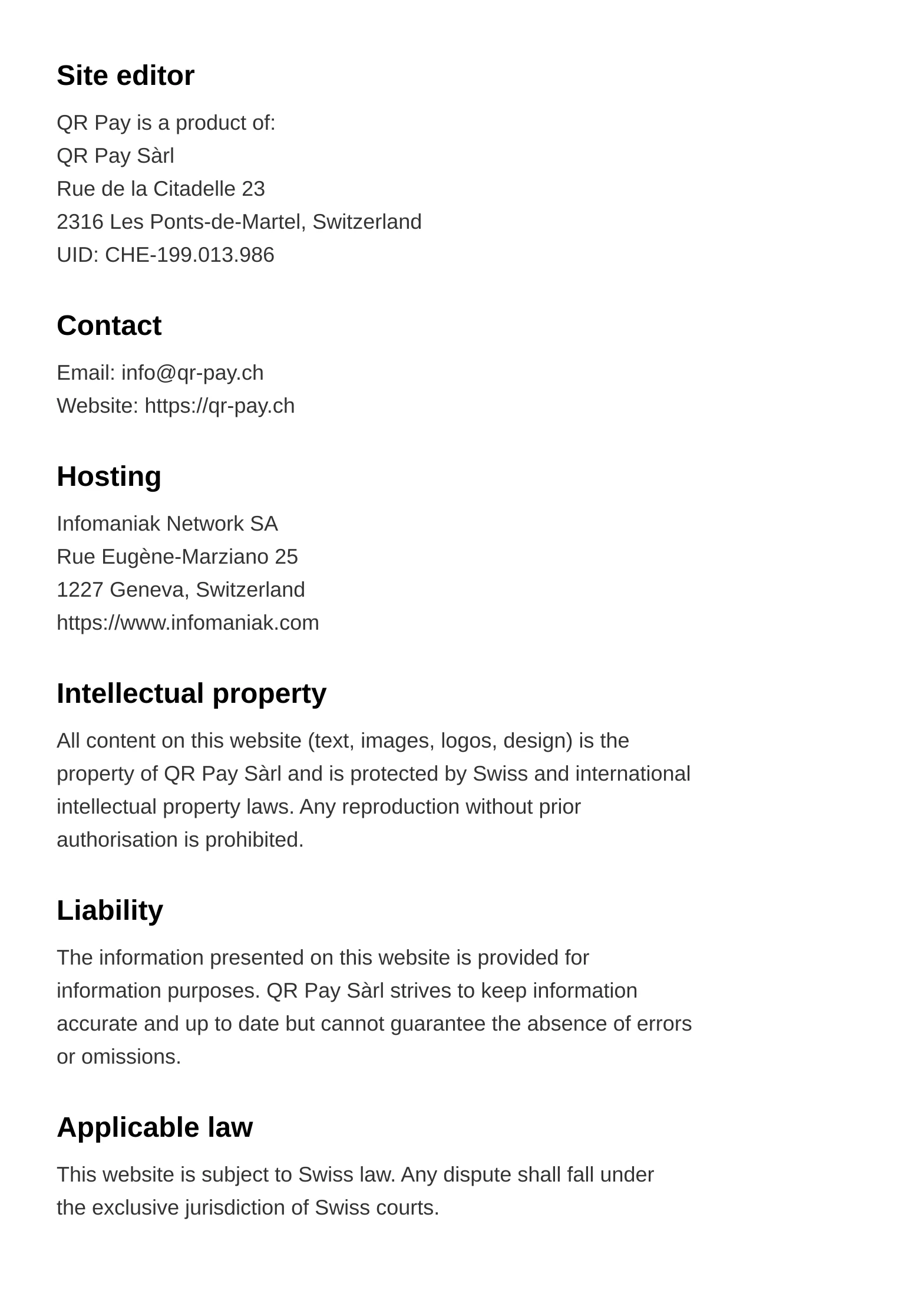 Legal notice
